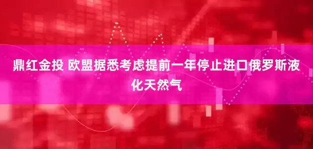 鼎红金投 欧盟据悉考虑提前一年停止进口俄罗斯液化天然气